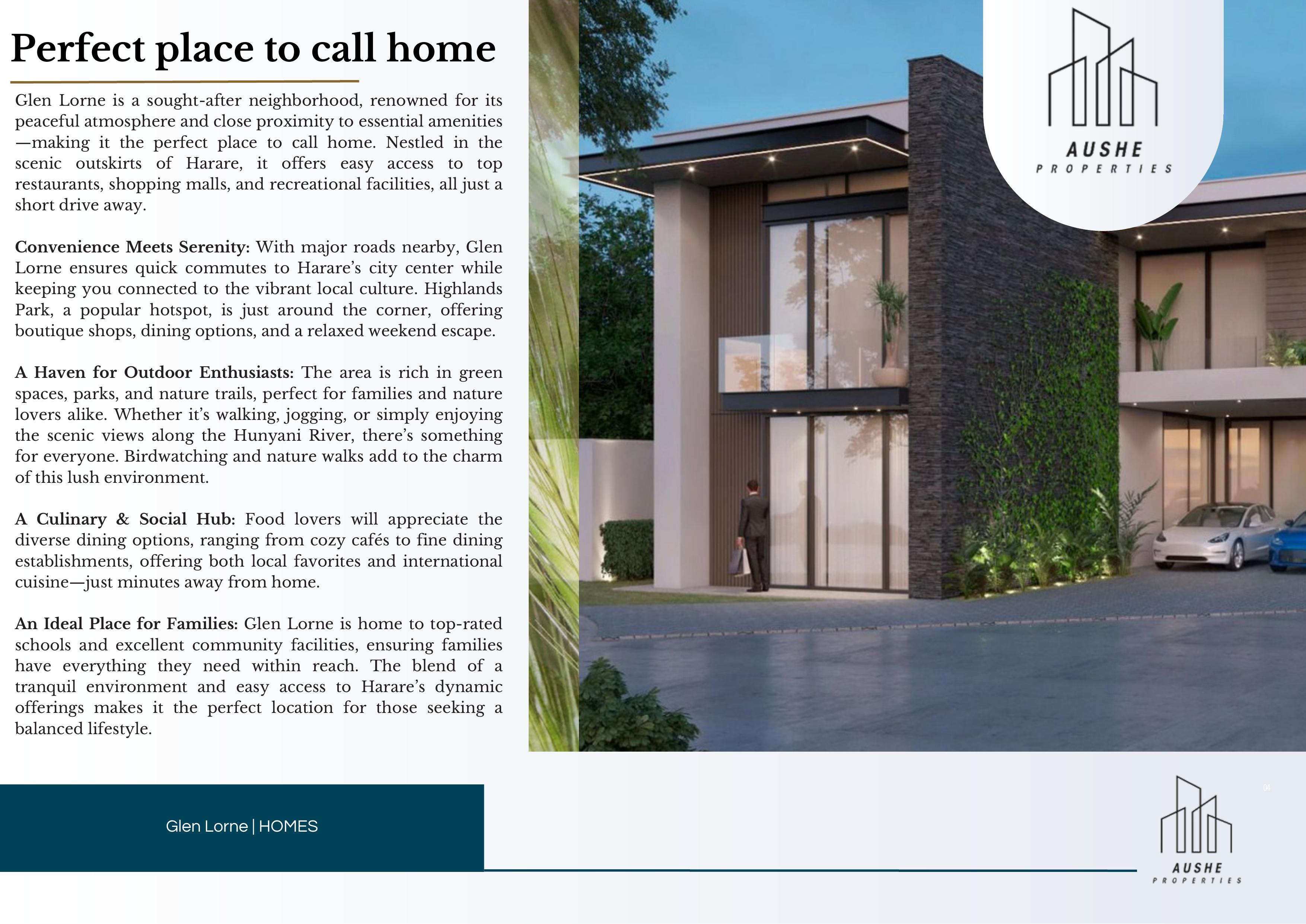 Aushe Properties Glen Lorne neighborhood